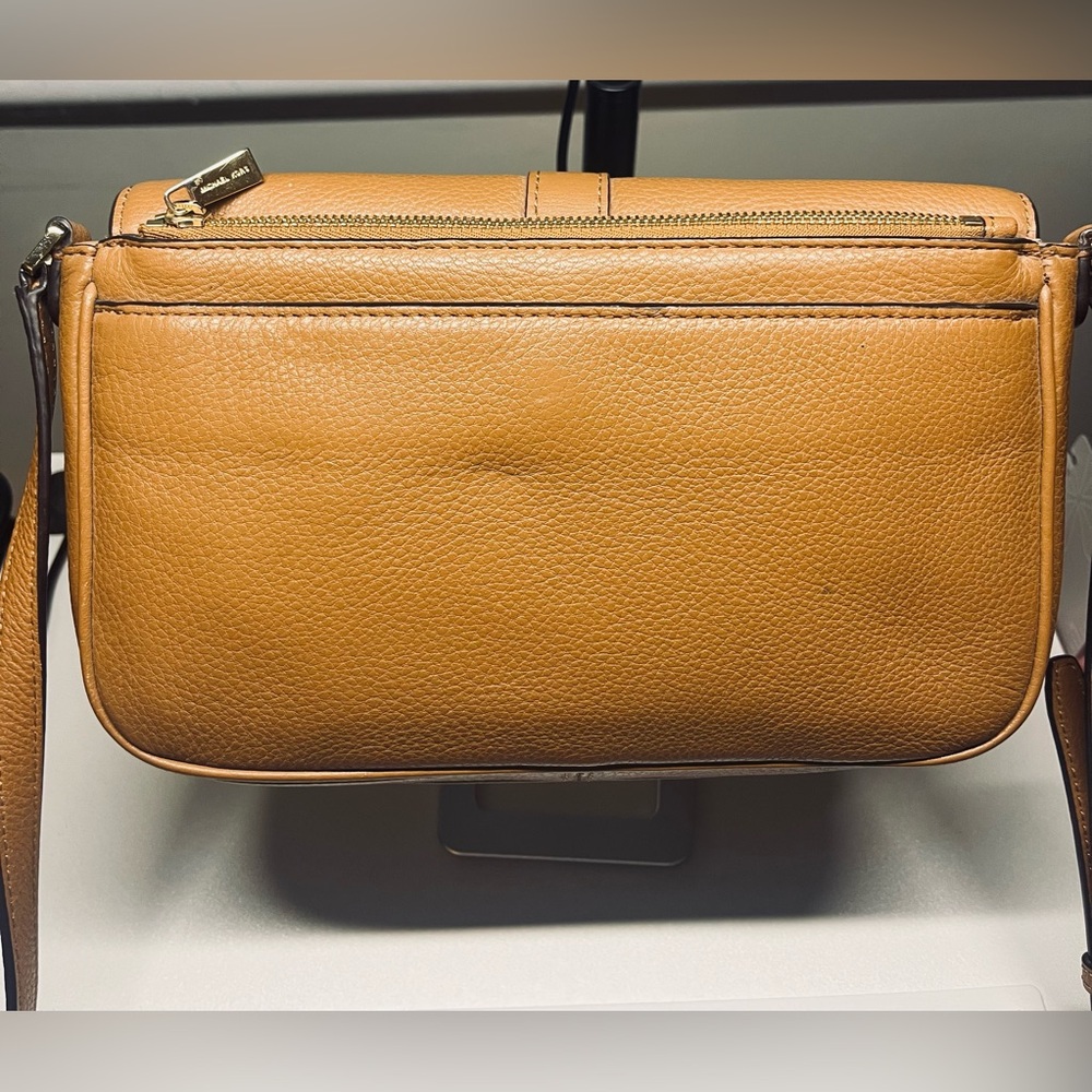 Michael Kors Camel/Tan Pebbled Leather Crossbody Bag - Picture 2 of 12
